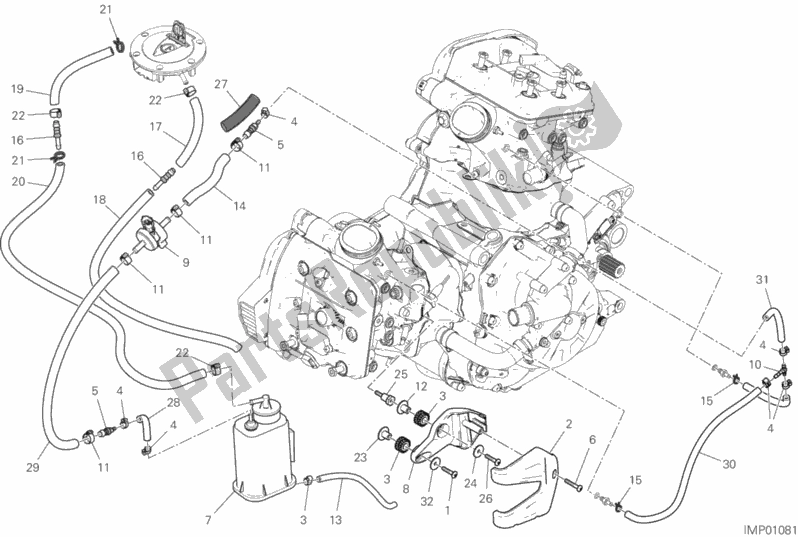 Todas as partes de Filtro De Vasilha do Ducati Multistrada 1260 S ABS USA 2019